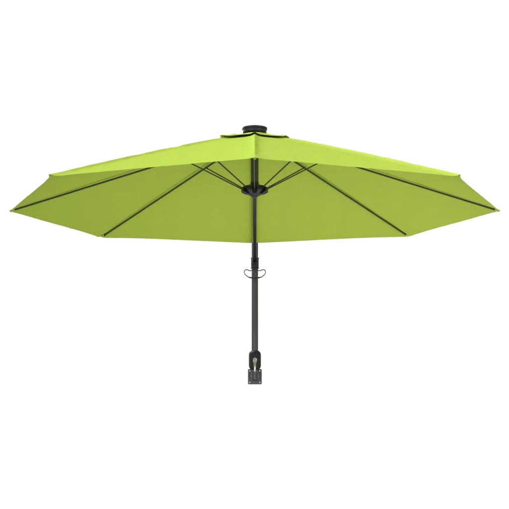 Parasol mural vert pomme 290 cm