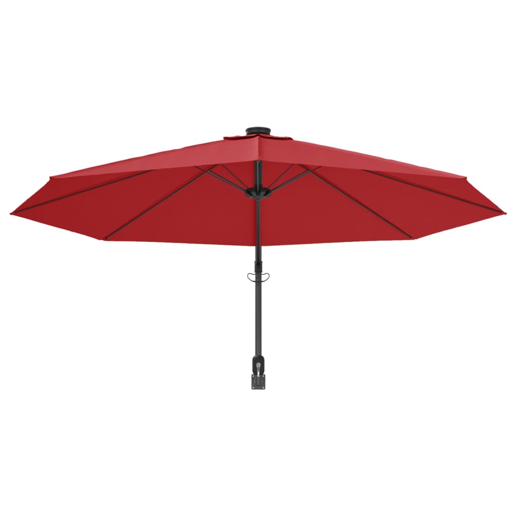 Parasol mural rouge vif 290 cm