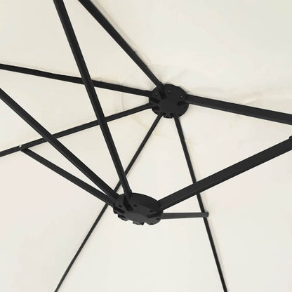 Doppelsonnenschirm Sandweiß 449x265 cm