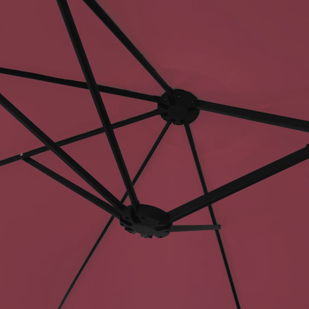 Doppel-Sonnenschirm Bordeauxrot 449x265 cm