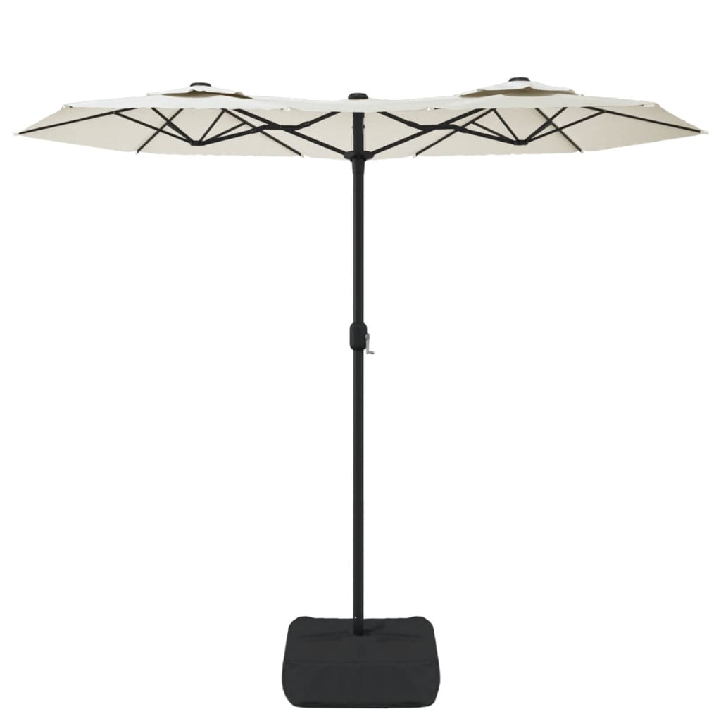 Parasol double sable blanc 316x240 cm