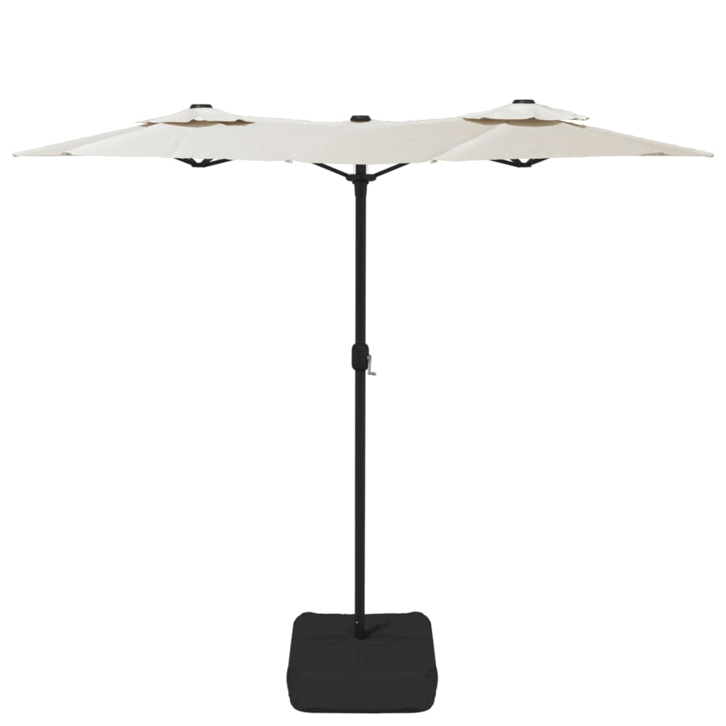 Parasol double sable blanc 316x240 cm