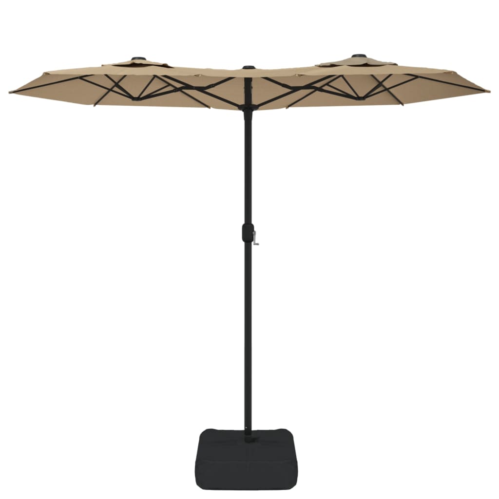 Parasol double taupe 316x240 cm