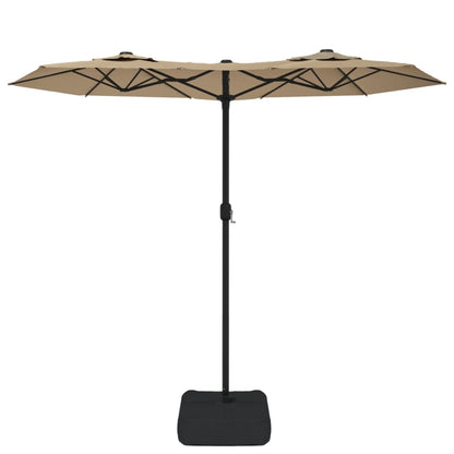 Doppel-Sonnenschirm Taupe 316x145 cm