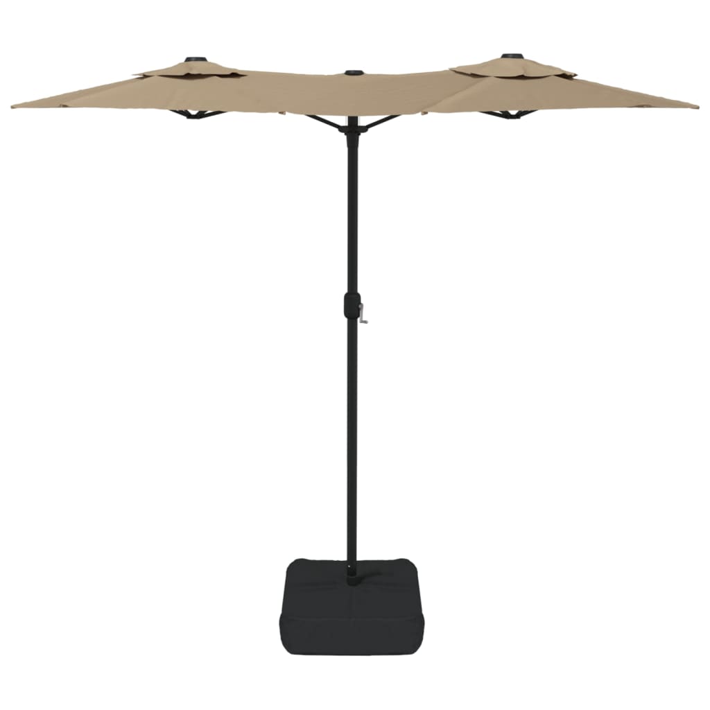 Parasol double taupe 316x240 cm