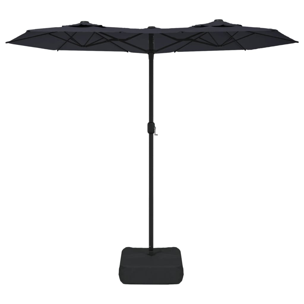 Parasol double noir 316x240 cm