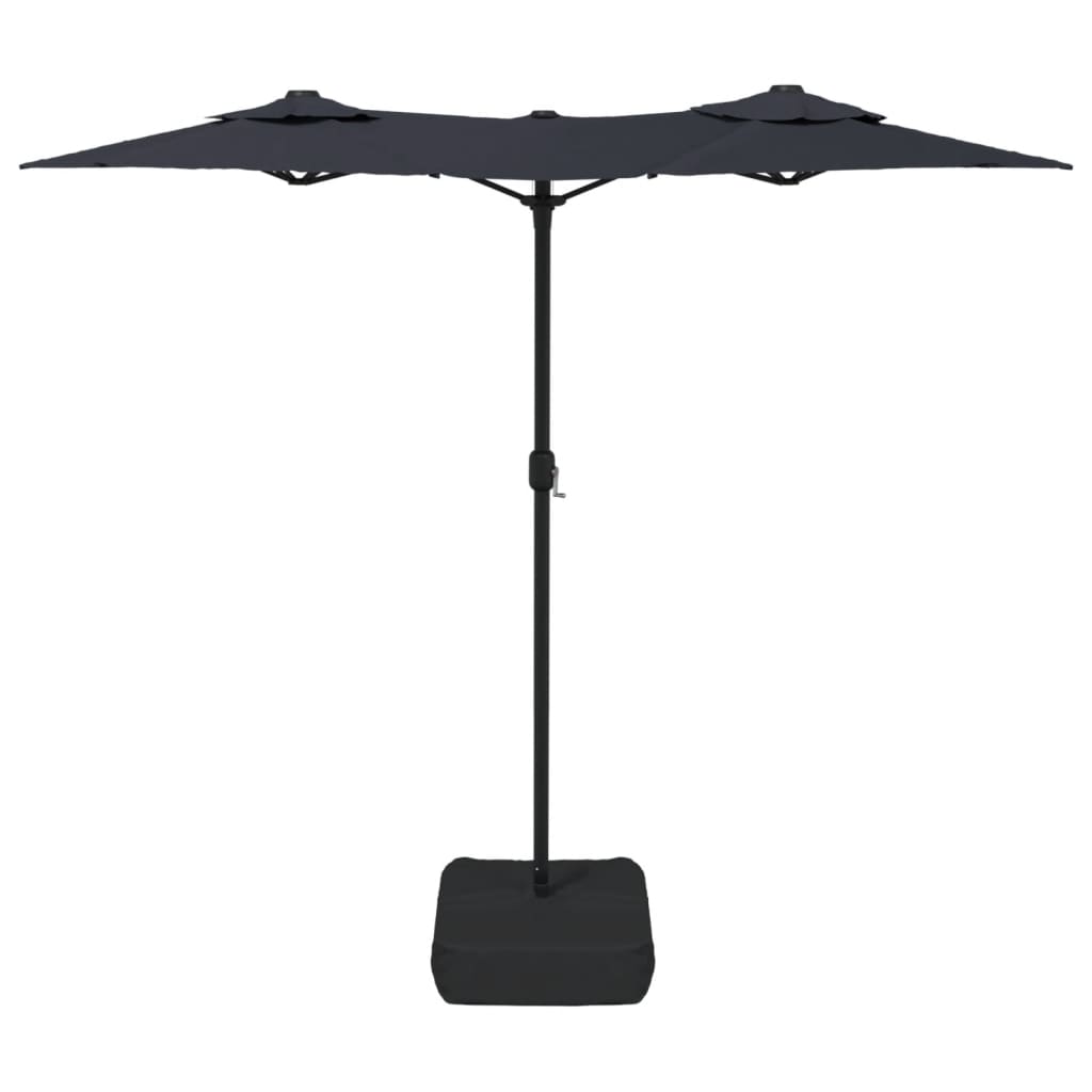 Parasol double noir 316x240 cm