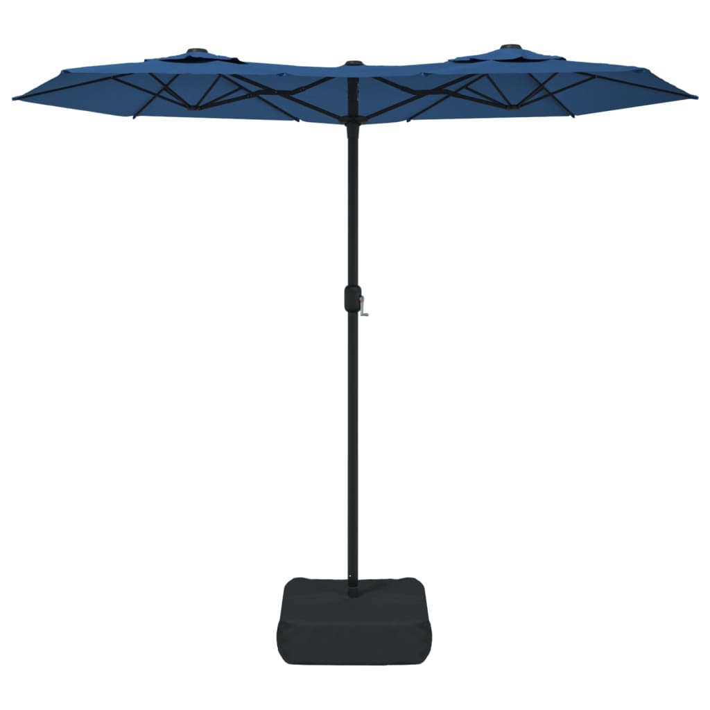 Parasol double bleu azur 316x240 cm