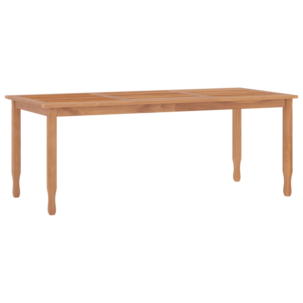 Table à manger de jardin 200x90x75 cm en bois de teck massif