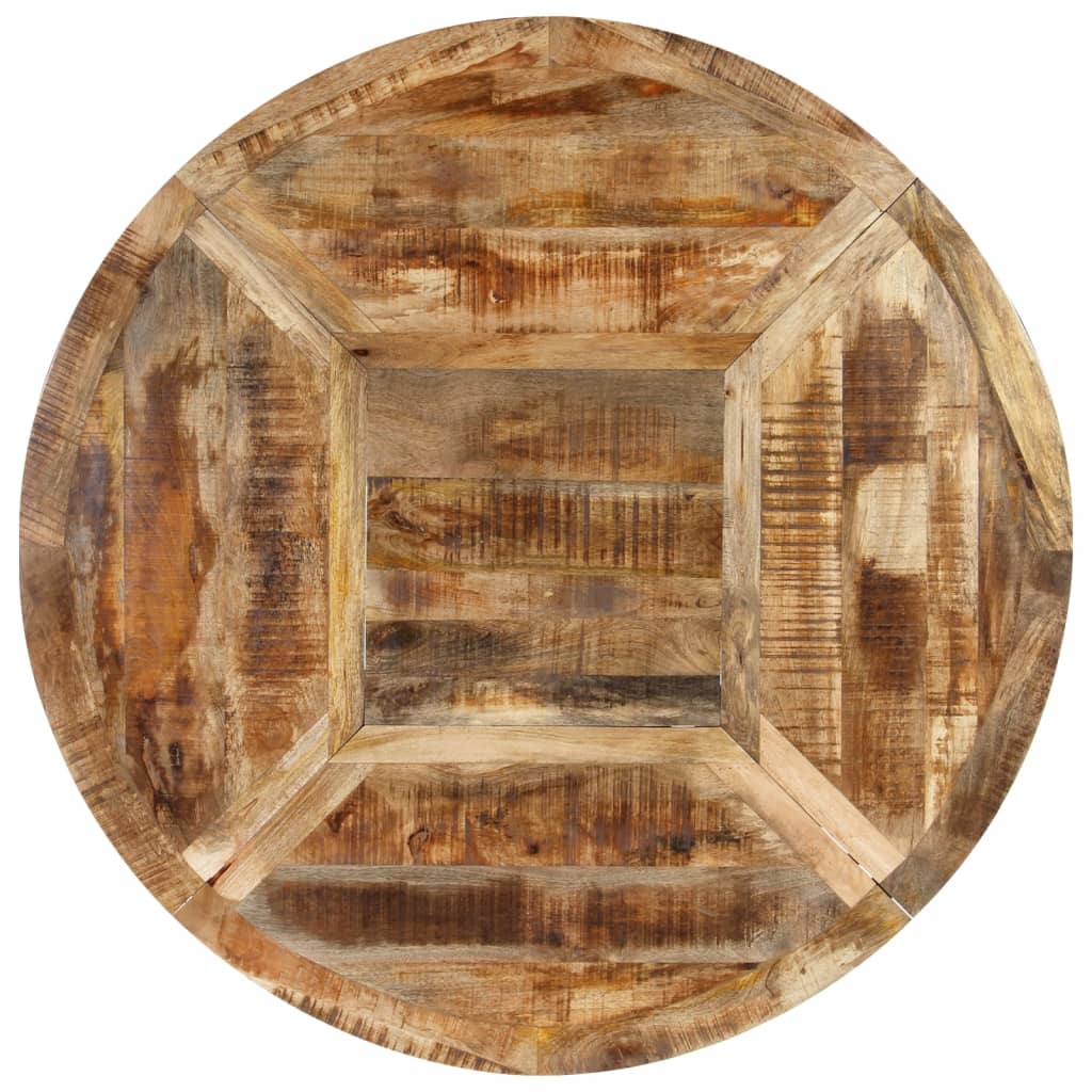 Esstisch Ø150x76 cm Massives Raues Mangoholz