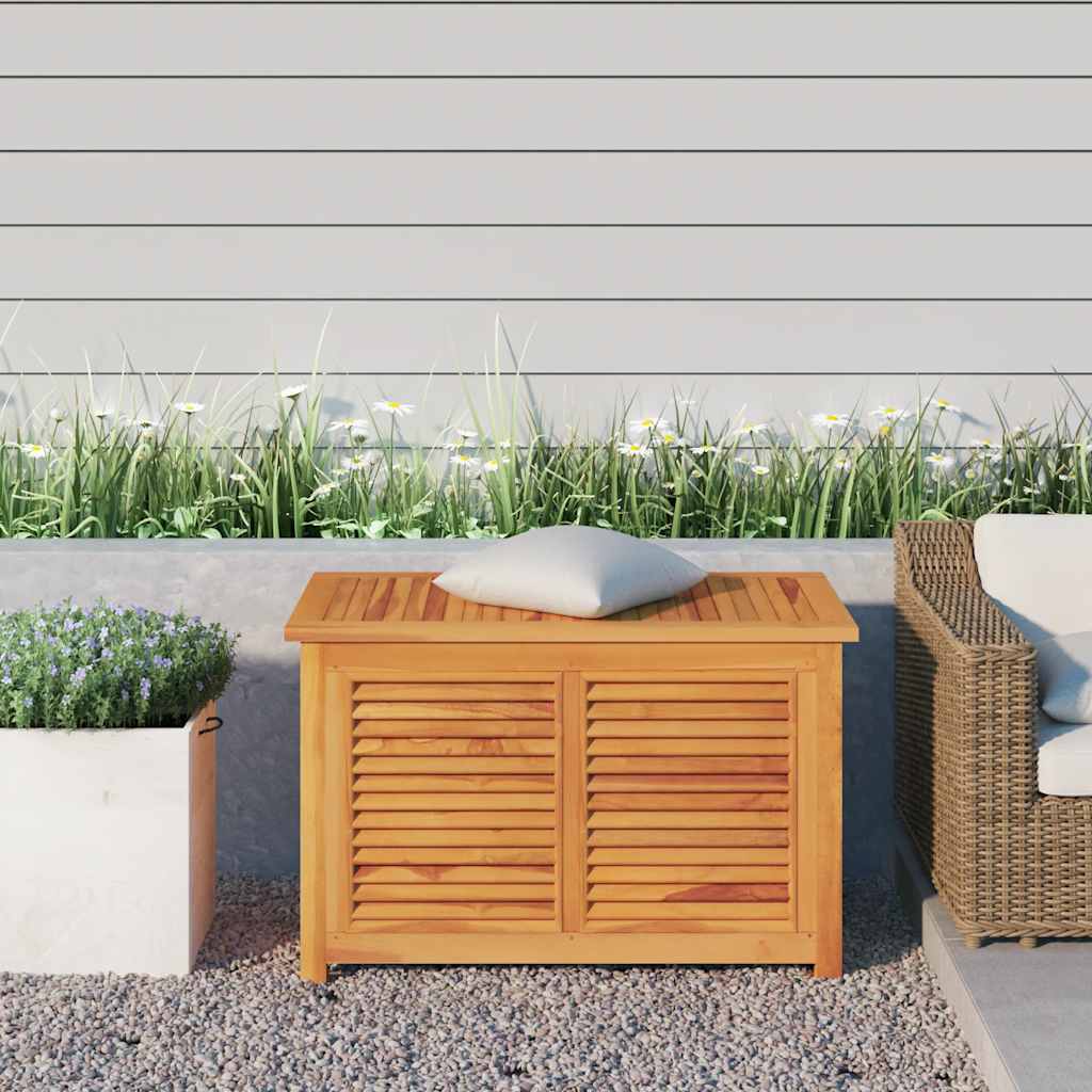 Gartenbox mit Beutel 90x50x58 cm Massivholz Teak