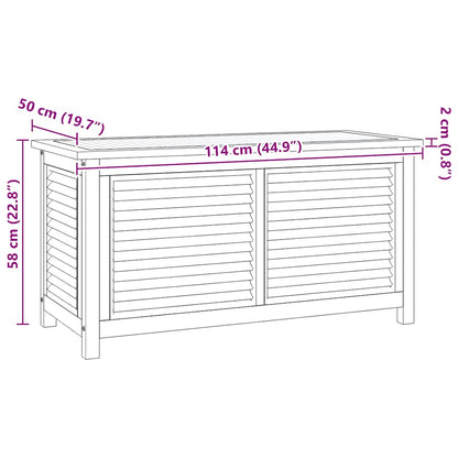 Gartenbox mit Beutel 114x50x58 cm Massivholz Teak