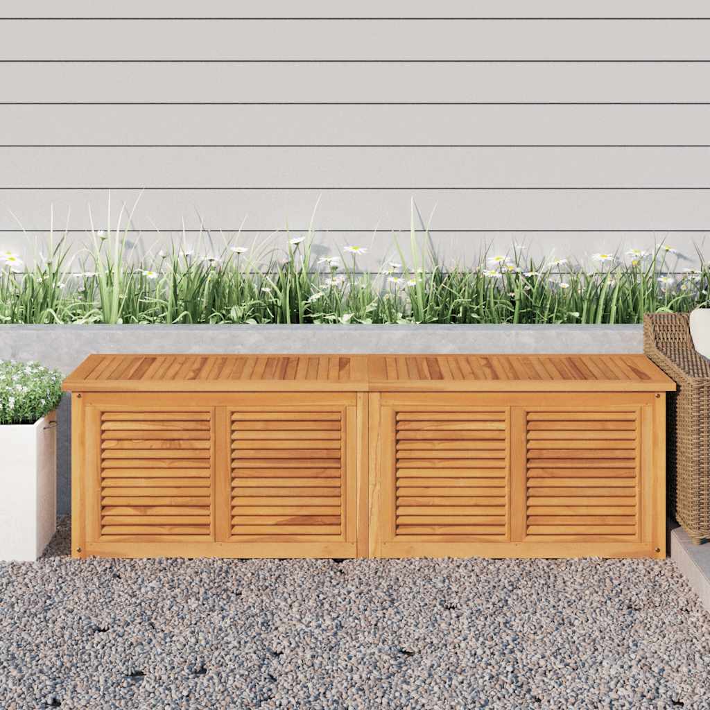 Gartenbox mit Beutel 175x50x55 cm Massivholz Teak