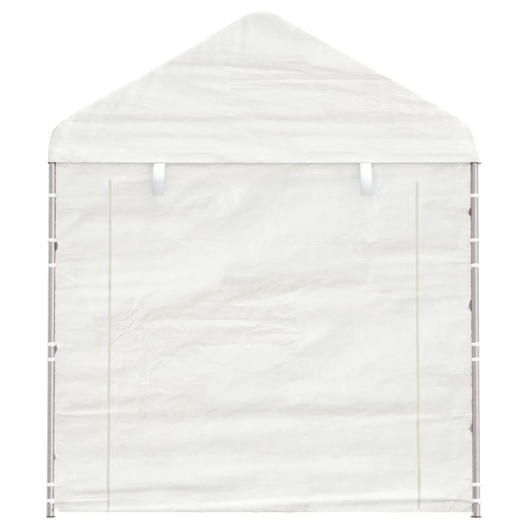 Pavillon mit Dach Weiß 13,38x2,28x2,69 m Polyethylen