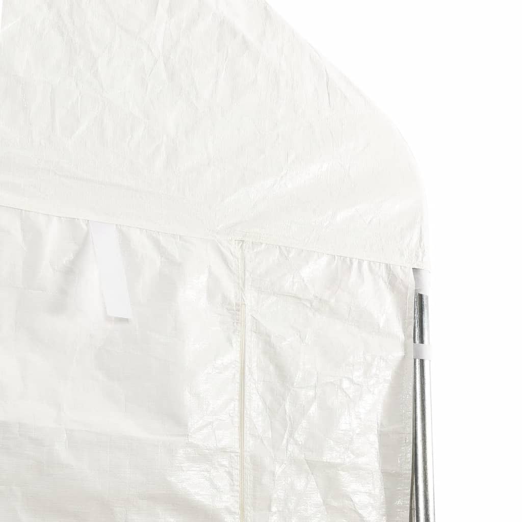 Pavillon mit Dach Weiß 13,38x2,28x2,69 m Polyethylen