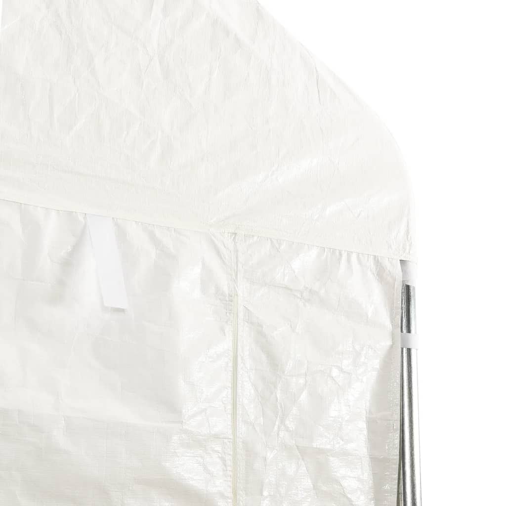 Pavillon mit Dach Weiß 17,84x2,28x2,69 m Polyethylen