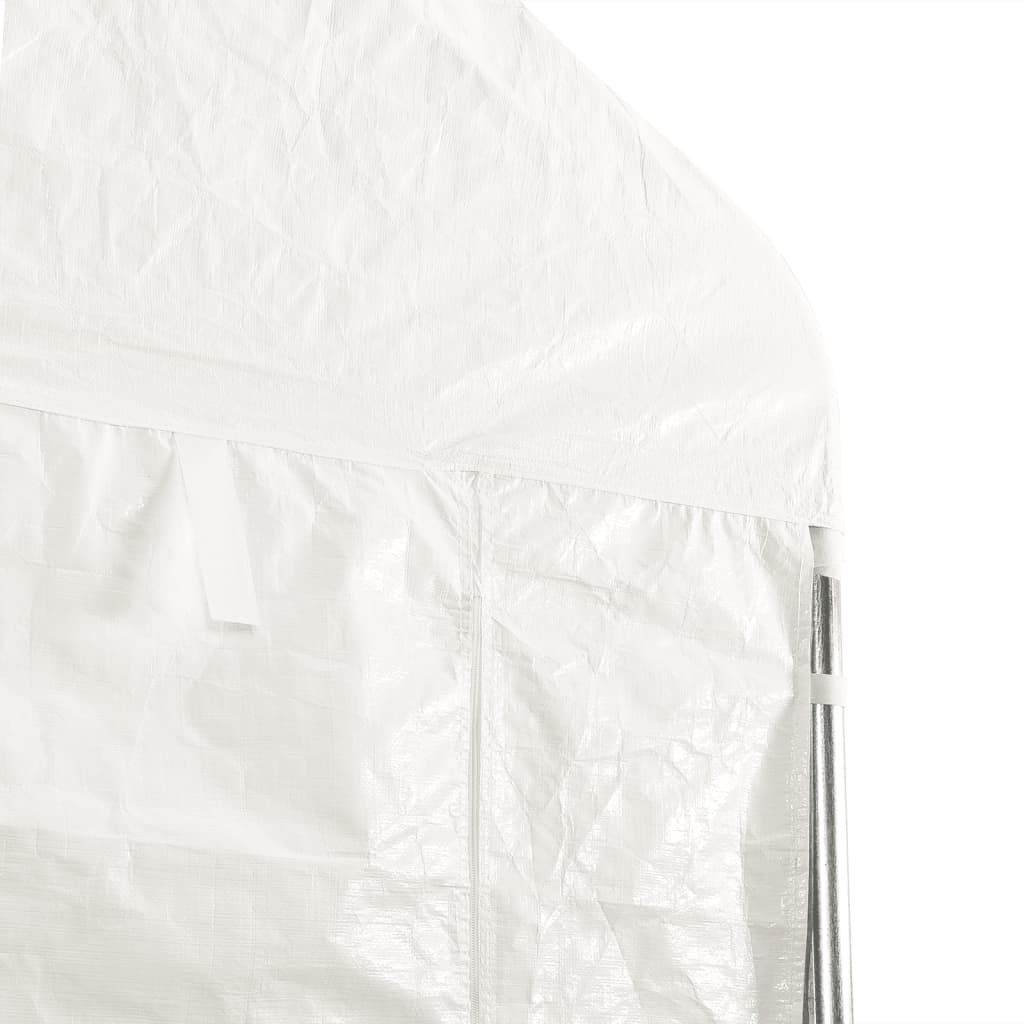 Pavillon mit Dach Weiß 11,15x4,08x3,22 m Polyethylen