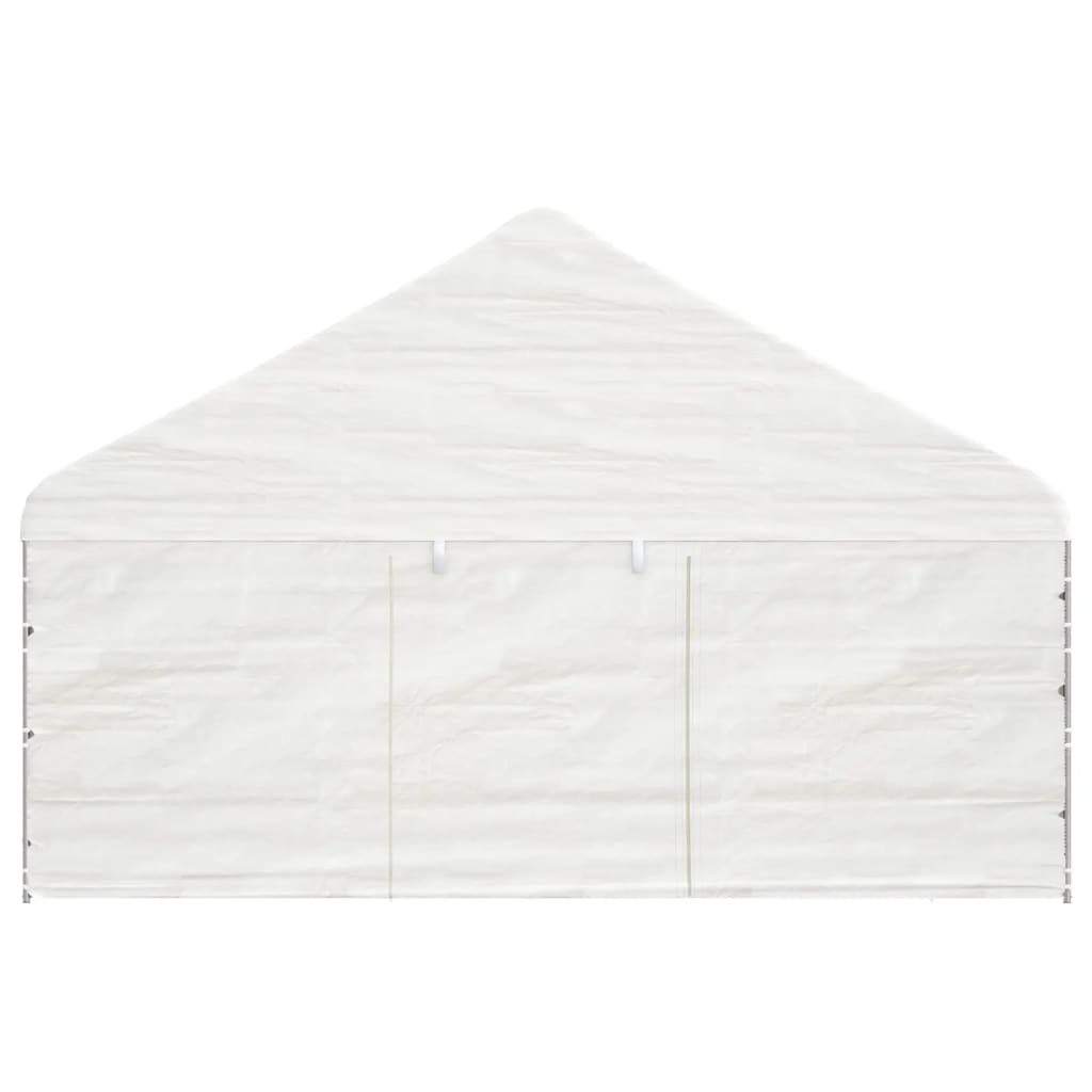 Pavillon avec toit blanc 20,07x5,88x3,75 m en polyéthylène