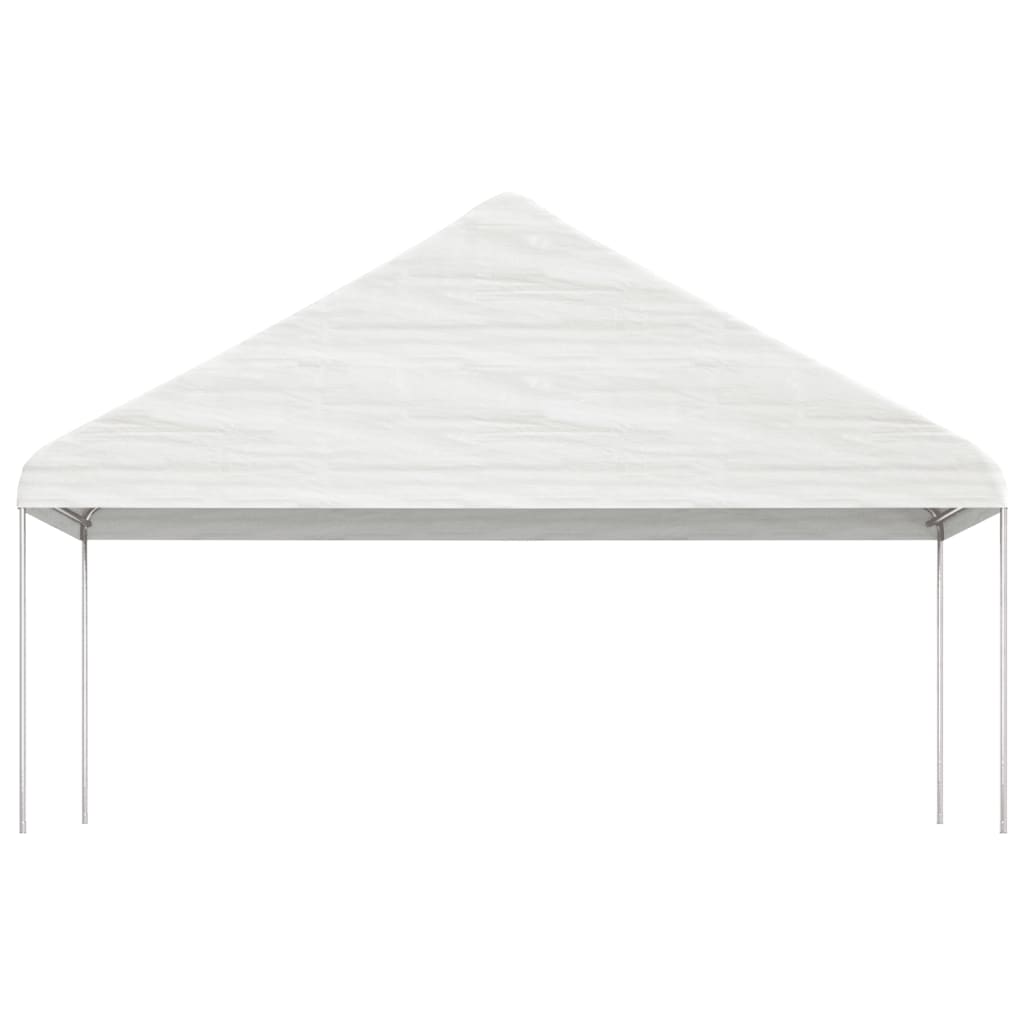Pavillon avec toit blanc 8,92x5,88x3,75 m en polyéthylène