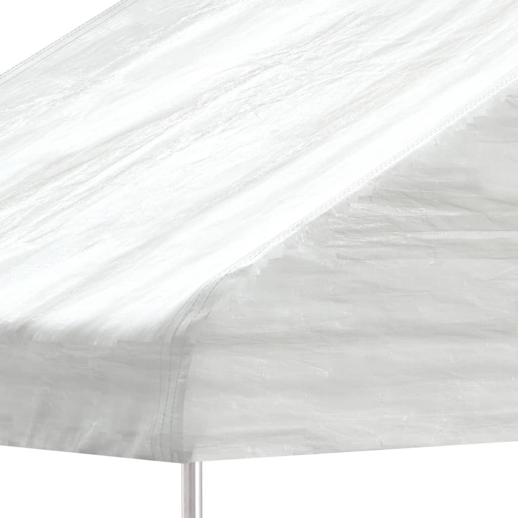 Pavillon mit Dach Weiß 13,38x5,88x3,75 m Polyethylen