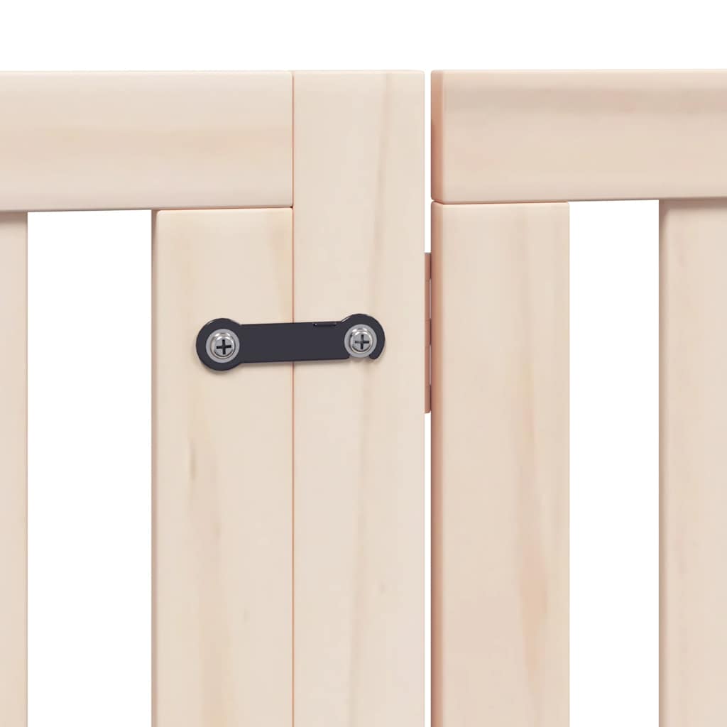 12-tlg. Hundetor mit Tür Faltbar 960 cm Pappelholz