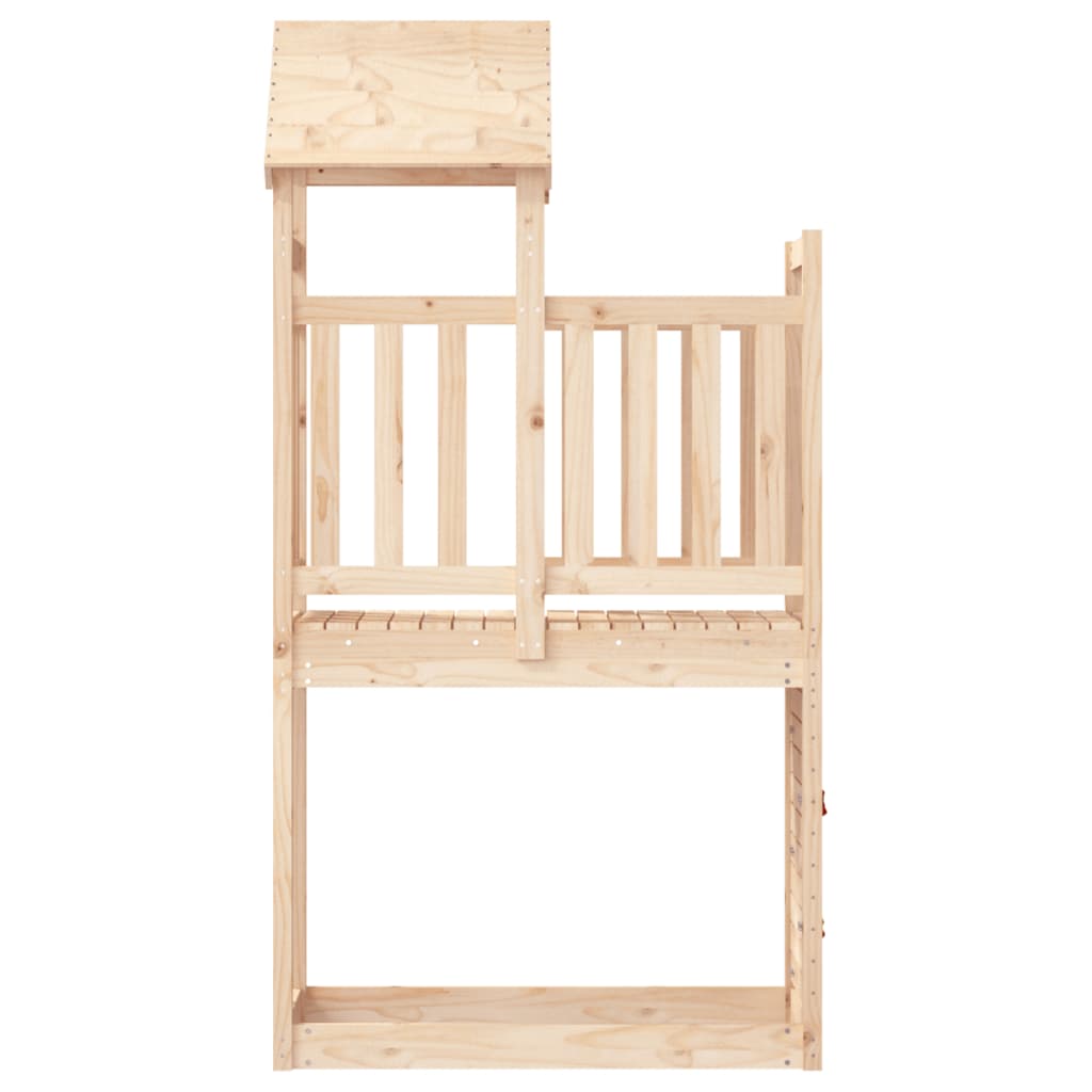 Spielturm mit Kletterwand 53x110,5x214 cm Massivholz Kiefer
