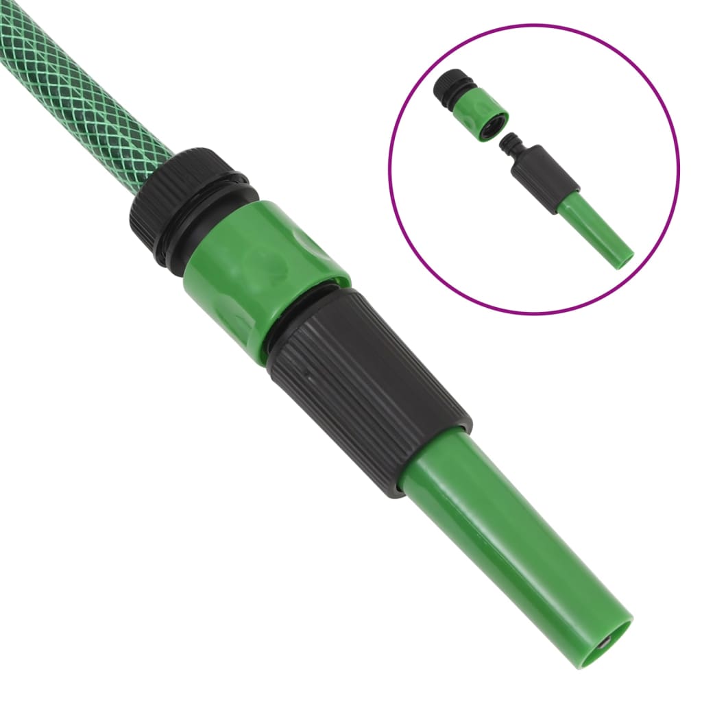 Gartenschlauch mit Kupplung-Set Grün 0,5" 20 m PVC
