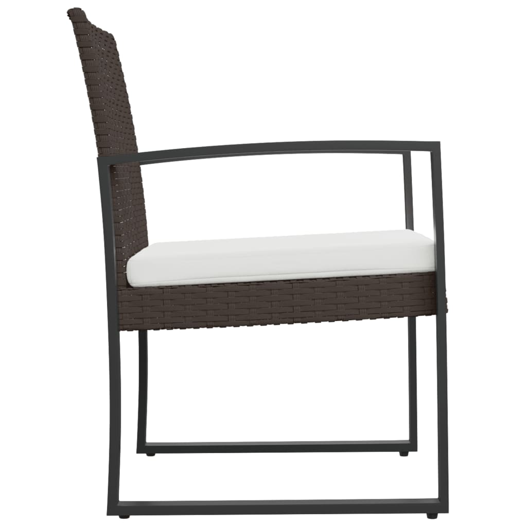 Chaises de jardin 2 pcs. Rotin PP noir