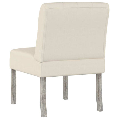 Sessel ohne Armlehne Leinen mit Knopfheftung