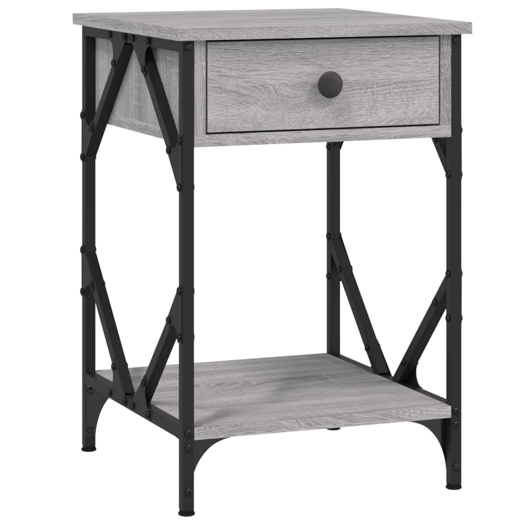 Table de chevet grise Sonoma 40x42x60 cm en bois