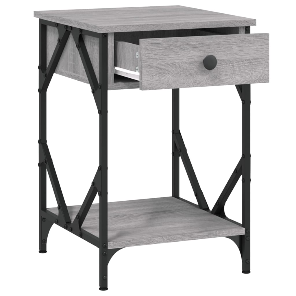 Table de chevet grise Sonoma 40x42x60 cm en bois