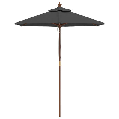 Sonnenschirm mit Holzmast Anthrazit 196x231 cm