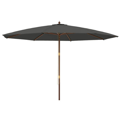 Sonnenschirm mit Holzmast Anthrazit 400x273 cm