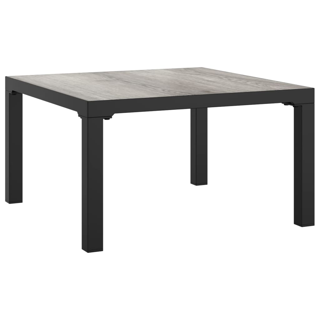 Table basse de jardin grise 55x55x31 cm DPC et acier