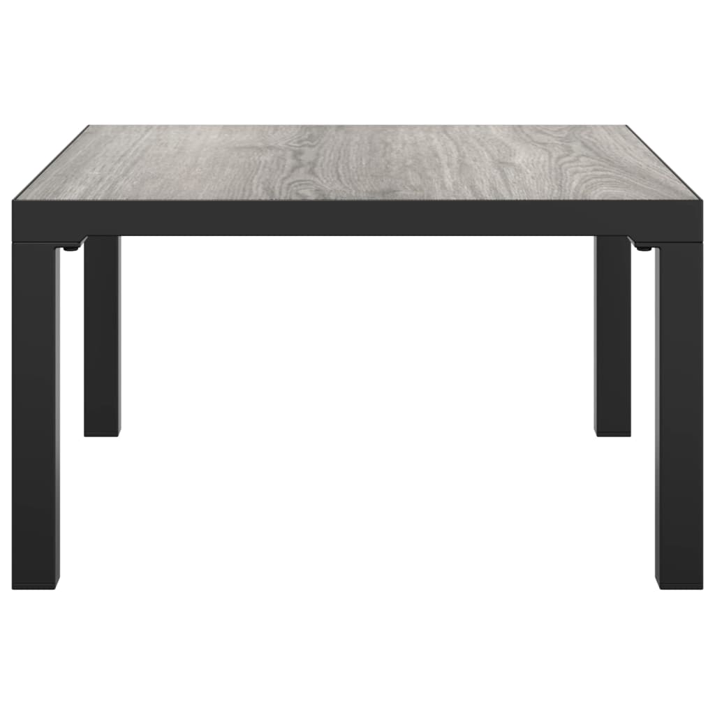 Table basse de jardin grise 55x55x31 cm DPC et acier
