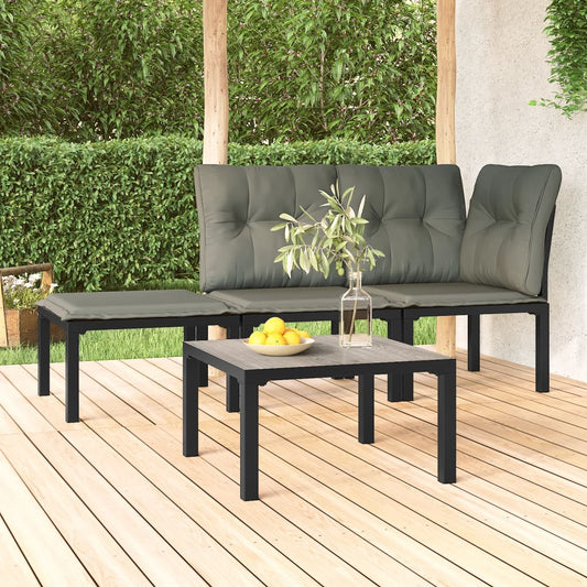 Table basse de jardin grise 55x55x31 cm DPC et acier