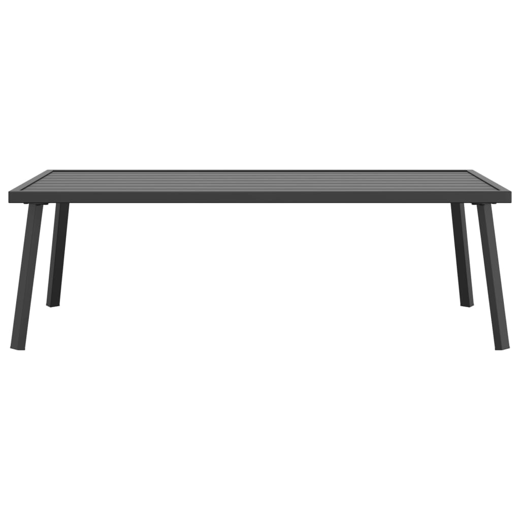 Table basse de jardin anthracite 110x55x35cm acier