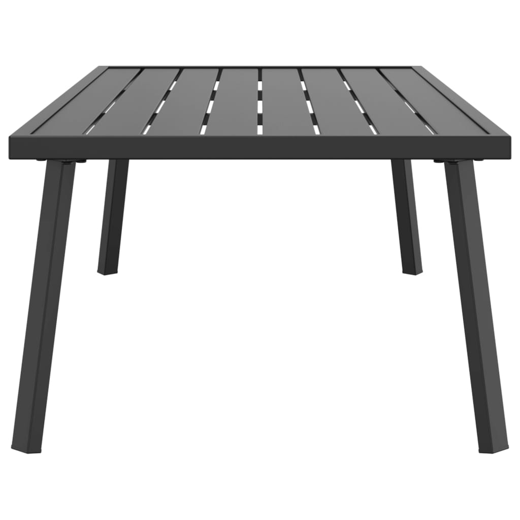 Table basse de jardin anthracite 110x55x35cm acier