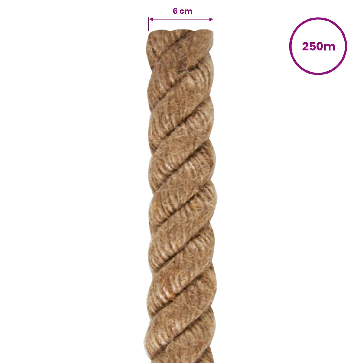 Juteseil 250 m Länge 6 mm Stärke