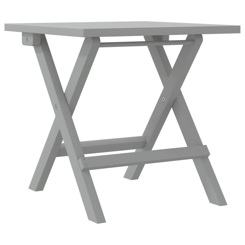 Bain de soleil avec table en bois d'acacia massif gris