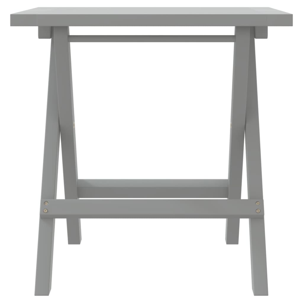 Bain de soleil avec table en bois d'acacia massif gris