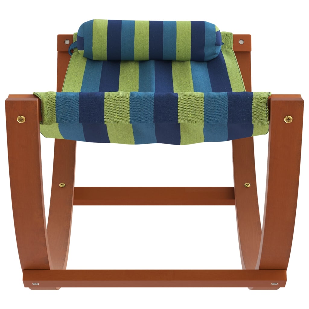 Balançoire hamac pour enfant tissu bleu et vert