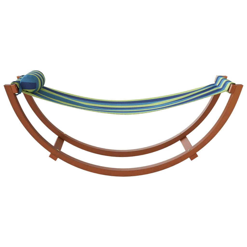 Balançoire hamac pour enfant tissu bleu et vert