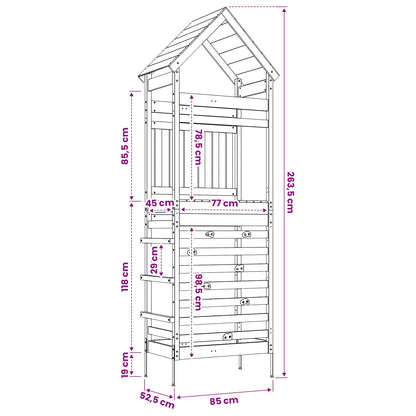 Outdoor-Spielturm Natur 53 x 85 x 264 cm