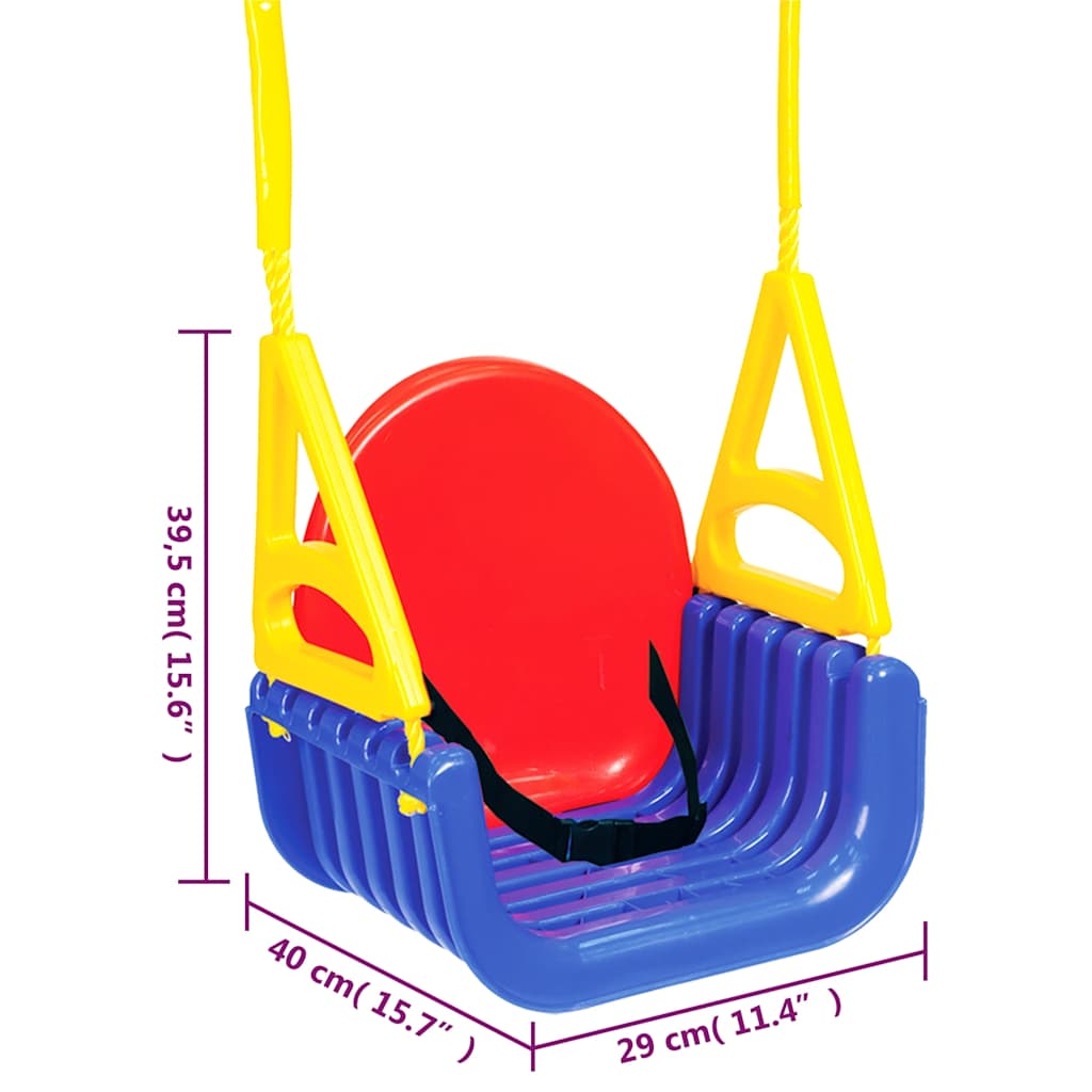 3-in-1-Schaukelsitz für Kinder 29x40x39,5 cm Polypropylen