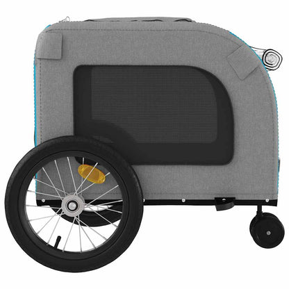 Fahrradanhänger für Haustiere Blau Mit Rad mit Speicher Blau M