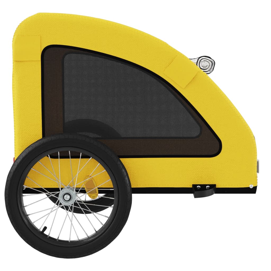 Remorque vélo tissu Oxford jaune et fer