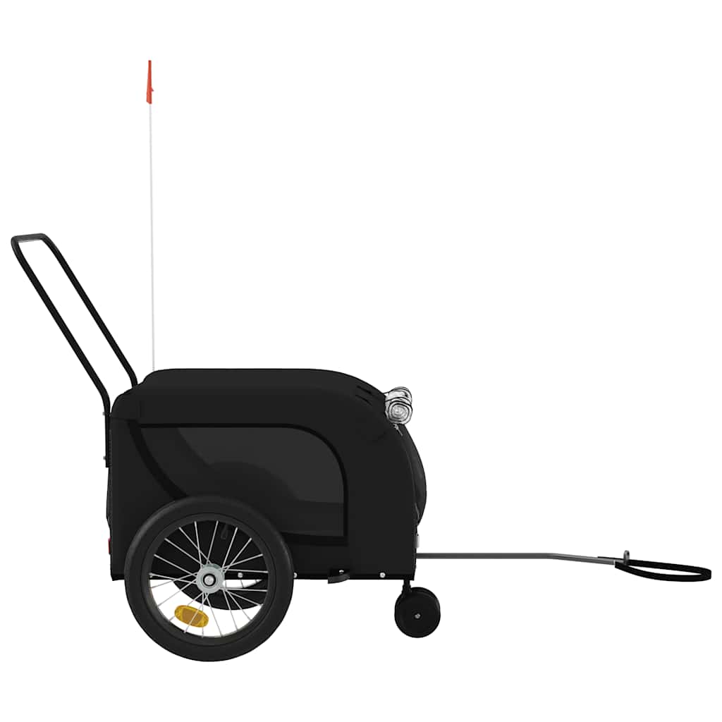 Fahrradanhänger für Haustiere Mit Rad mit Speicher Schwarz M