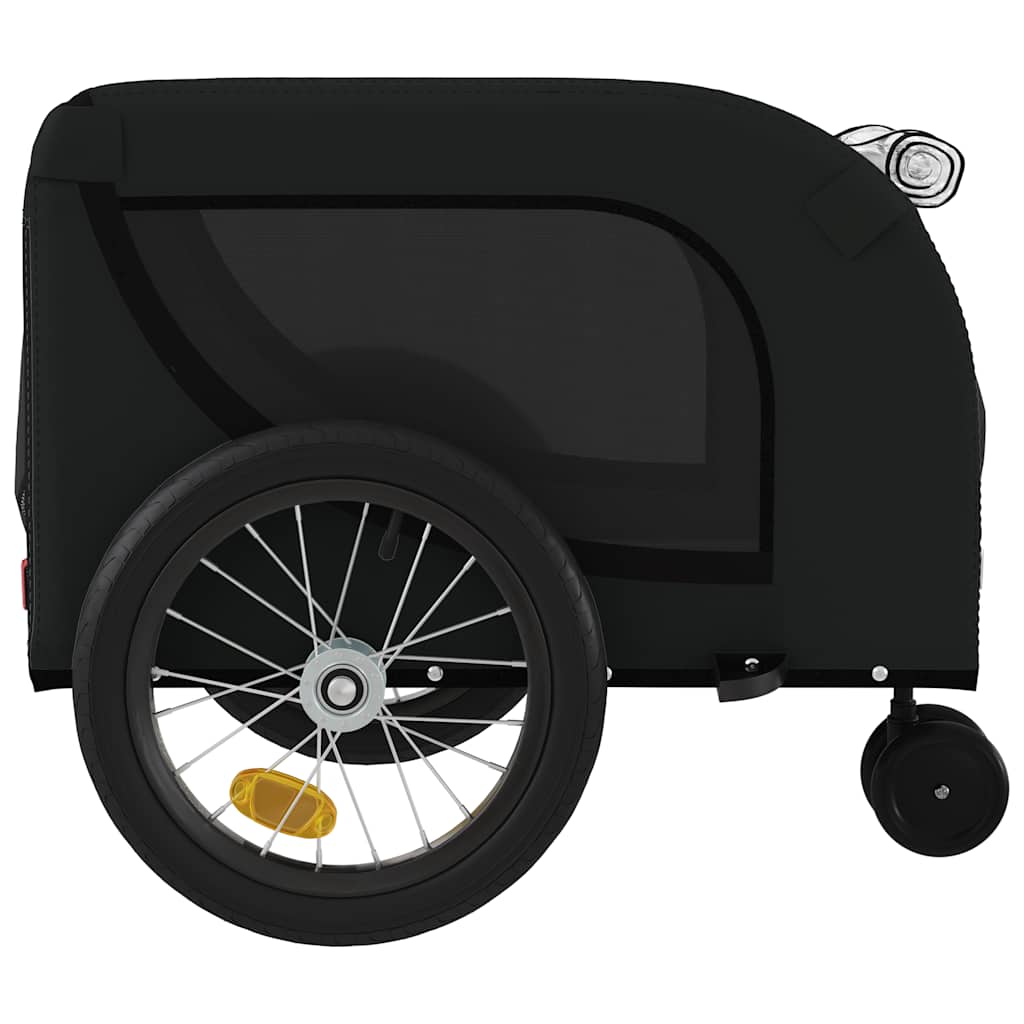 Fahrradanhänger für Haustiere Mit Rad mit Speicher Schwarz M