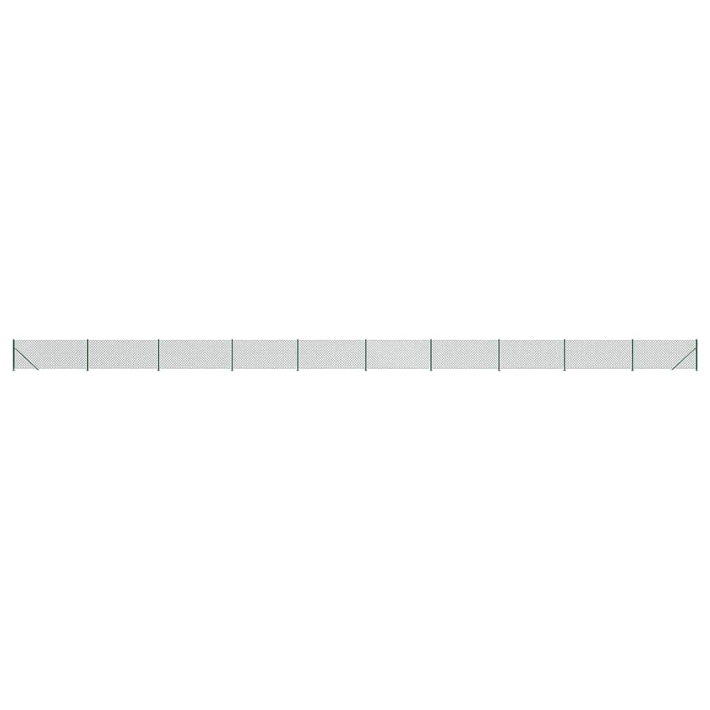 Maschendrahtzaun mit Bodenflansch Grün 1,1x25 m